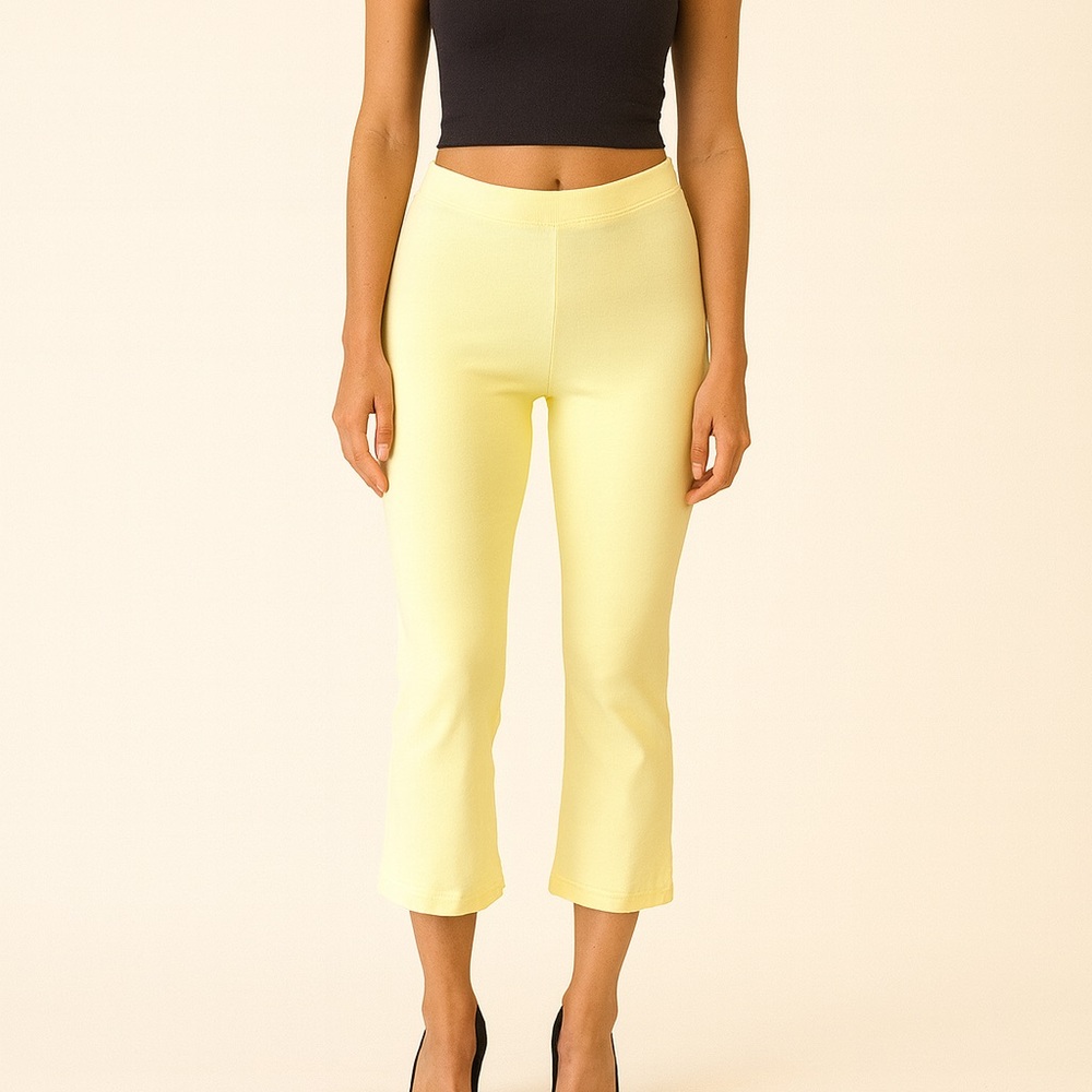 The Wrights Yellow Crop Stretch Pant - Picture 6 of 6